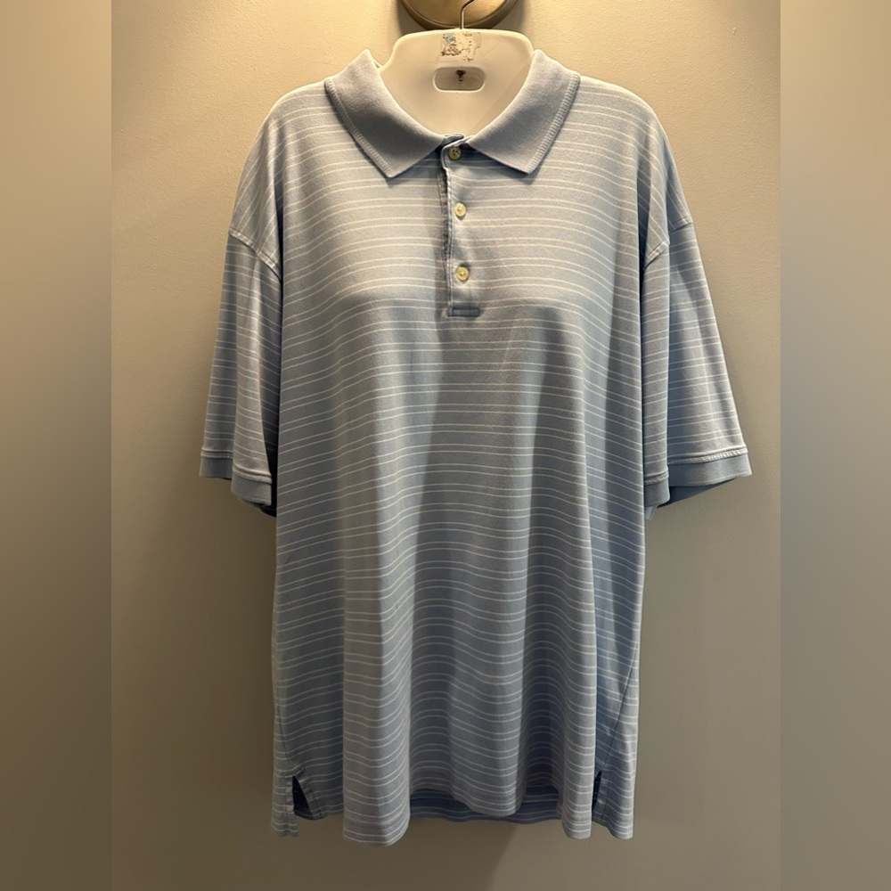 Hathaway 100% Puma Cotton 3 button polo short sleeve size large shirt